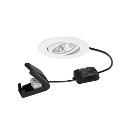BRUMBERG BB23 LED-spotti IP65 on/off liitäntärasia kuvioitu valkoinen