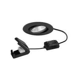 BRUMBERG BB23 LED-spotti IP65 on/off liitäntärasia musta mattapintainen