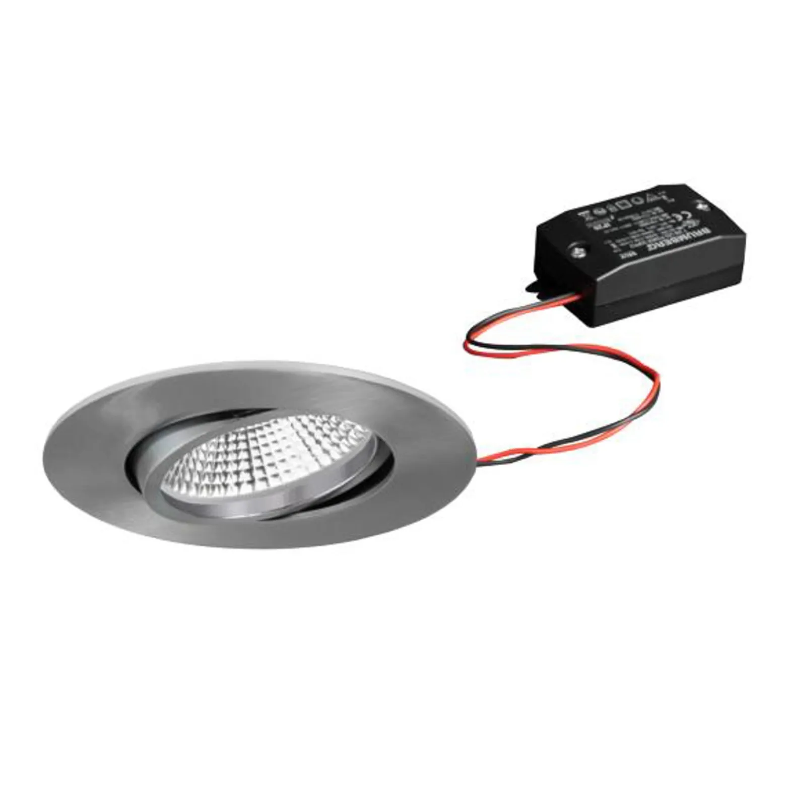 BRUMBERG BB23-uppovalo IP65, ei himmen., nikkeli