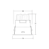 BRUMBERG Binato DALI Downlight -liitäntärasia 4000 K musta