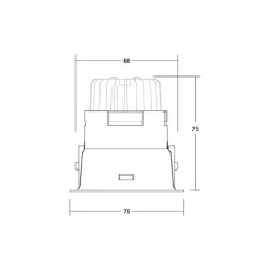 BRUMBERG Binato DALI Downlight -liitäntärasia 2700 K musta