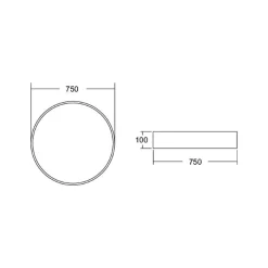 BRUMBERG Biro Circle, Ø 75 cm, on/off, hopea, 3 000 K