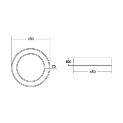 BRUMBERG Biro Circle Ring, Ø 45 cm, DALI, valkoinen, 4000 K