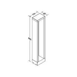 BRUMBERG LED-polkujen valaisin Addia, grafiitti, IP54, korkeus 60 cm