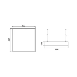 BRUMBERG LED-riippuvalaisin Biro Square, DALI himmennettävä, valkoinen,