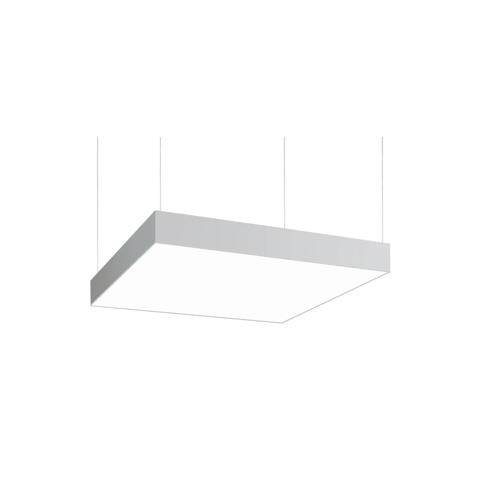 BRUMBERG LED-riippuvalaisin Biro Square on/off, hopea, 4000K, 4 000K