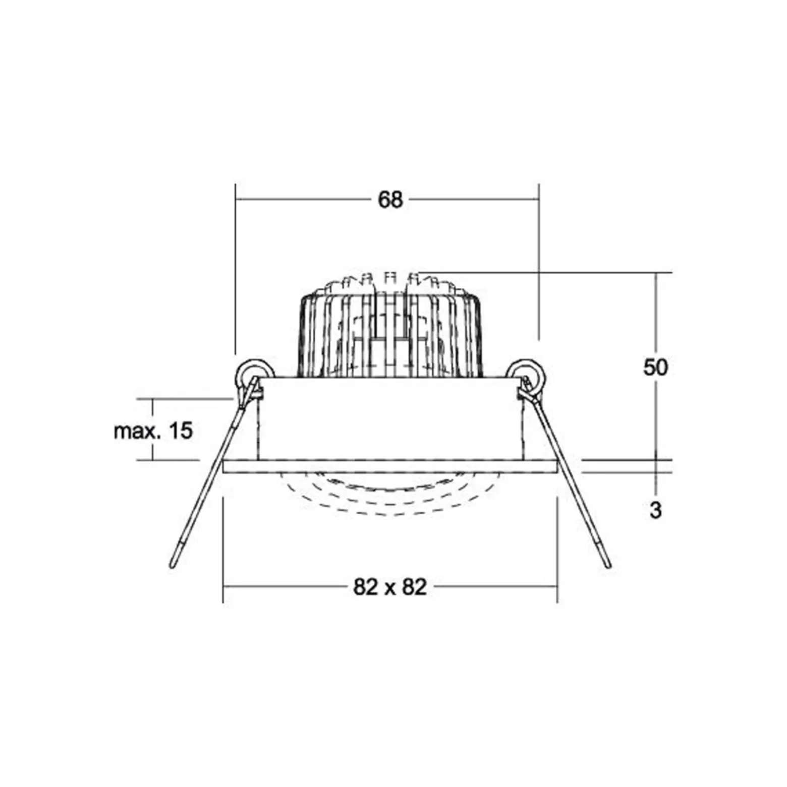 BRUMBERG LED upotettava valonheitin Tirrel-S DALI-liitäntärasia valkoinen