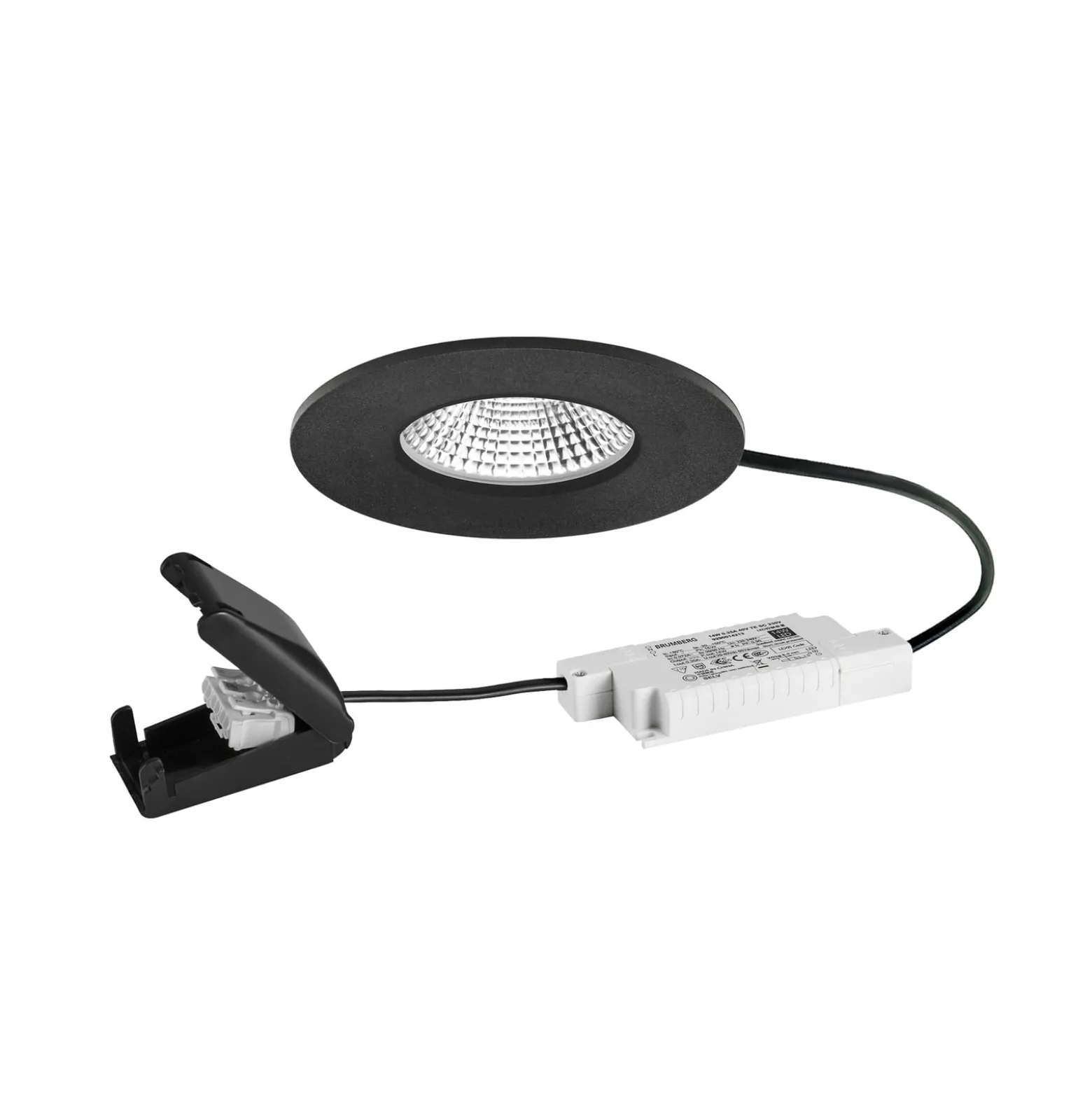 BRUMBERG LED uppoasennuspotti BB20 IP65 RC liitäntärasia musta