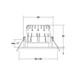 BRUMBERG Spot BB21 IP65 RC-himmennettävä liitäntärasia kuvioitu valkoinen