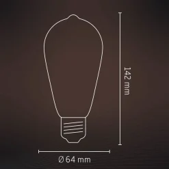 Calex E27 ST64 3,5W LED-filamentti kulta 821 him.