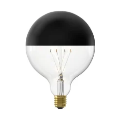 Calex G125 Top-pääpeililamppu E27 4W musta Ø12,5cm