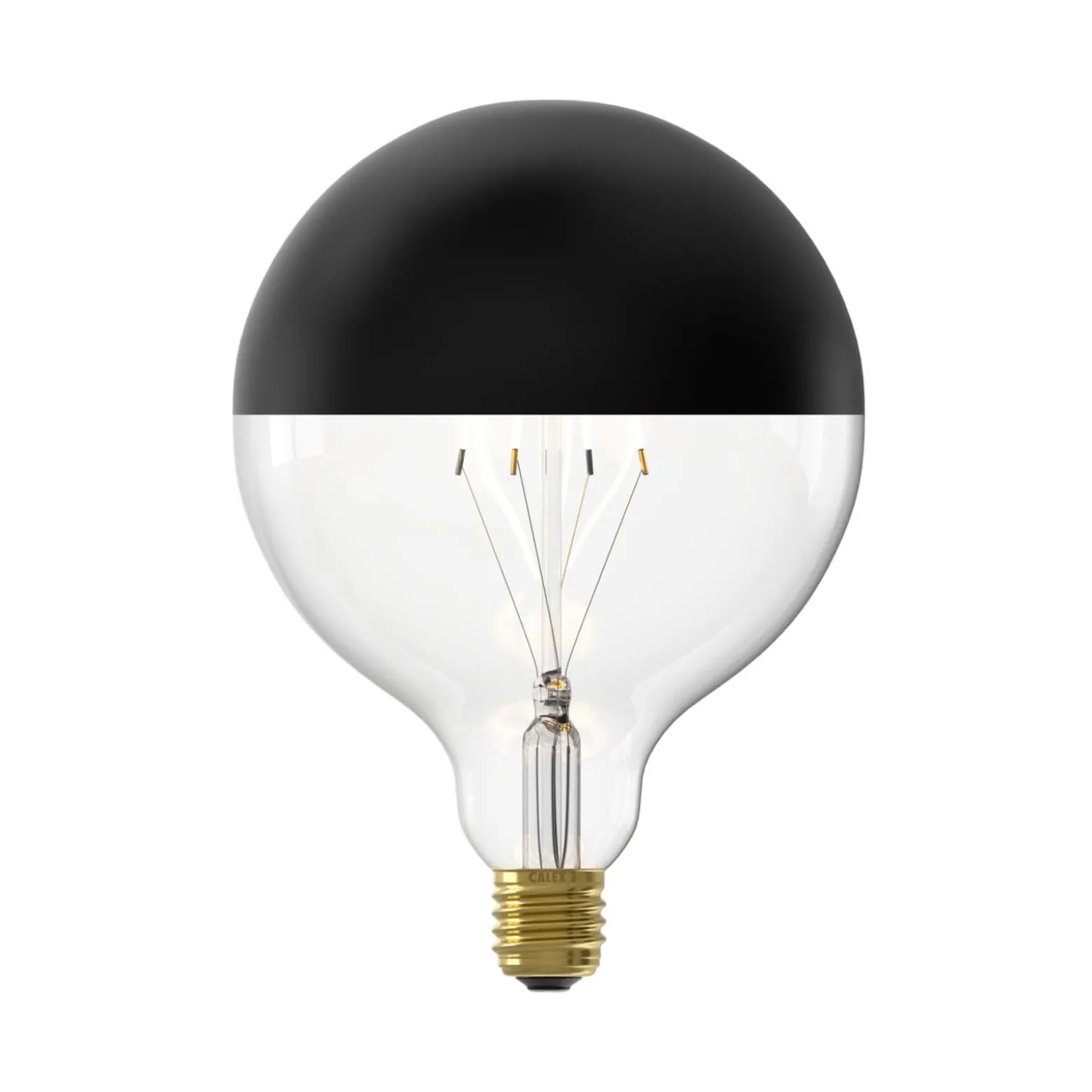 Calex G125 Top-pääpeililamppu E27 4W musta Ø12,5cm