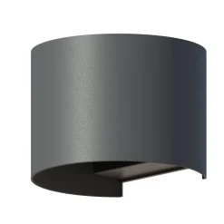 Calex LED-ulkoseinälamppu, soikea, ylös/alas, korkeus 10 cm, antrasiitti
