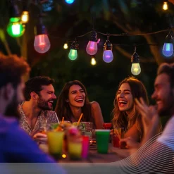 Calex LED-valoketju Vibey, pituus 10 m, kaukosäädin, RGBIC, CCT