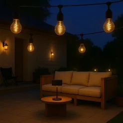 Calex LED-valoketju Vista XL pituus 10 m IP44 kaukosäädin