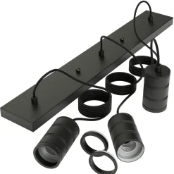 Calex Retro -riippuvalaisin kulmikas, 3x, musta