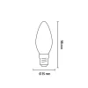 Calex Smart E14 B35 kynttilä 4.9W 1800-3000K himmeä kultaa