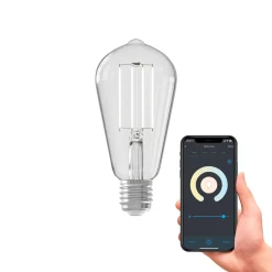 Calex Smart E27 ST64 LED 7W filamentti 1800–3000K