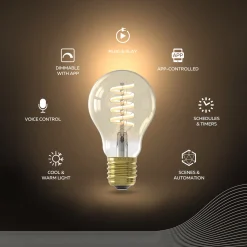 Calex Smart LED E27 7W A60 1800 - 3000 K hehkulamppu