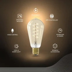 Calex Smart LED E27 7W ST64 1800 - 3000 K hehkulamppu