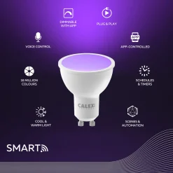 Calex Smart LED-heijastin GU10 4.9W CCT RGB CCT RGB