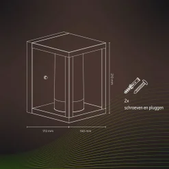 Calex Smart Outdoor Lantern seinävalo, CCT, RGB