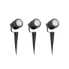 Calex Smart Outdoor Spotlight, maapiikki, 3 kpl:n sarja