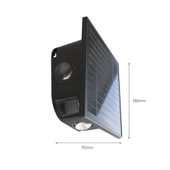Calex Solar LED-ulkoseinävalaisin Altamura, epäsuora, musta