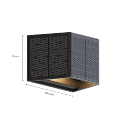 Calex Solar LED-ulkoseinävalaisin Caserta, ylös/alas, musta