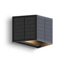 Calex Solar LED-ulkoseinävalaisin Caserta, ylös/alas, musta