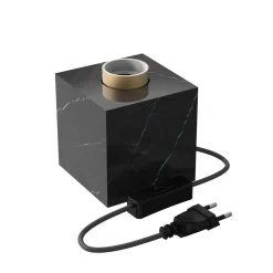 Calex Square Marble pöytävalaisin, musta