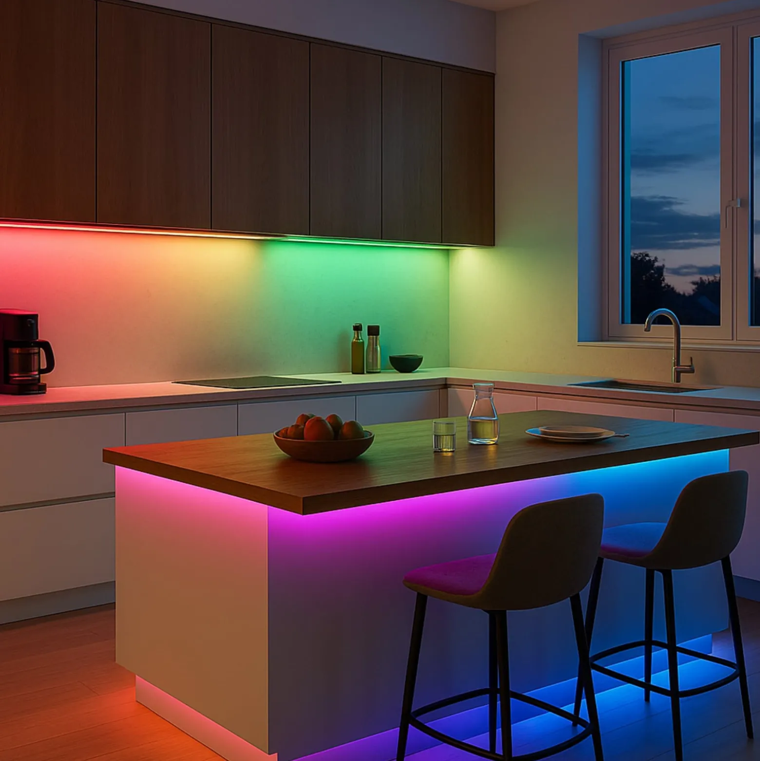 Calex Vista LED-nauha, pituus 30 m, RGB, CCT-kaukosäädin