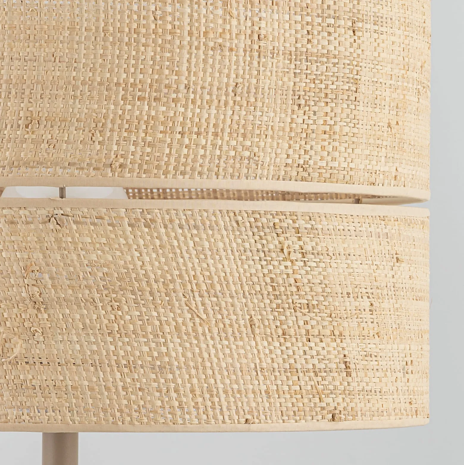 Calma-lattiavalaisin, beige, rami, korkeus 159 cm, E27