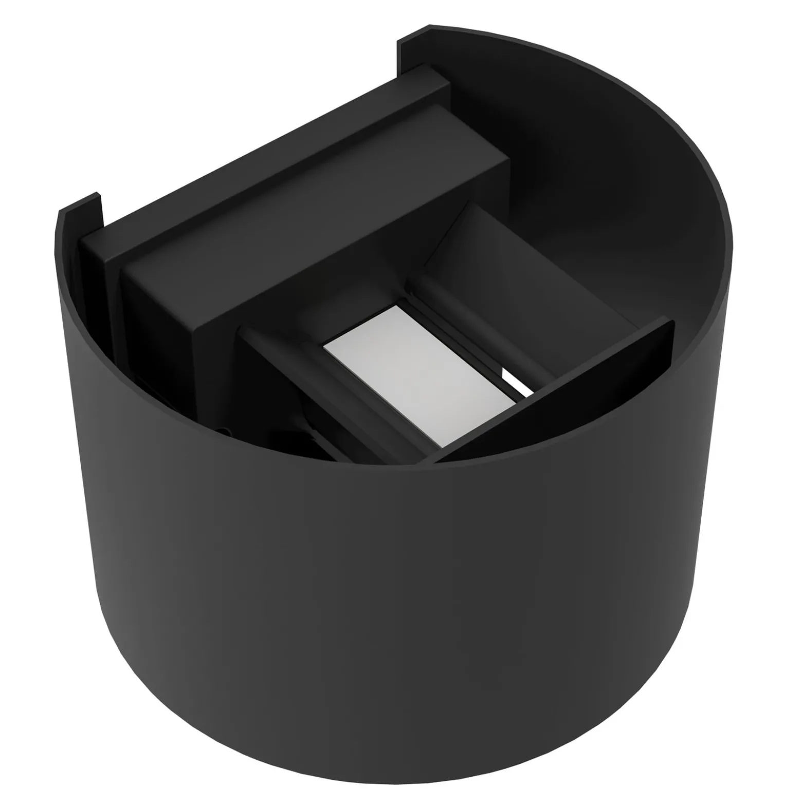 Calpino 3 -LED-ulkoseinälamppu, musta, leveys 14 cm, 2-lamppuinen