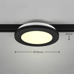 Camillus LED-kiskovalaisin DUOlineen, musta, Ø 17 cm
