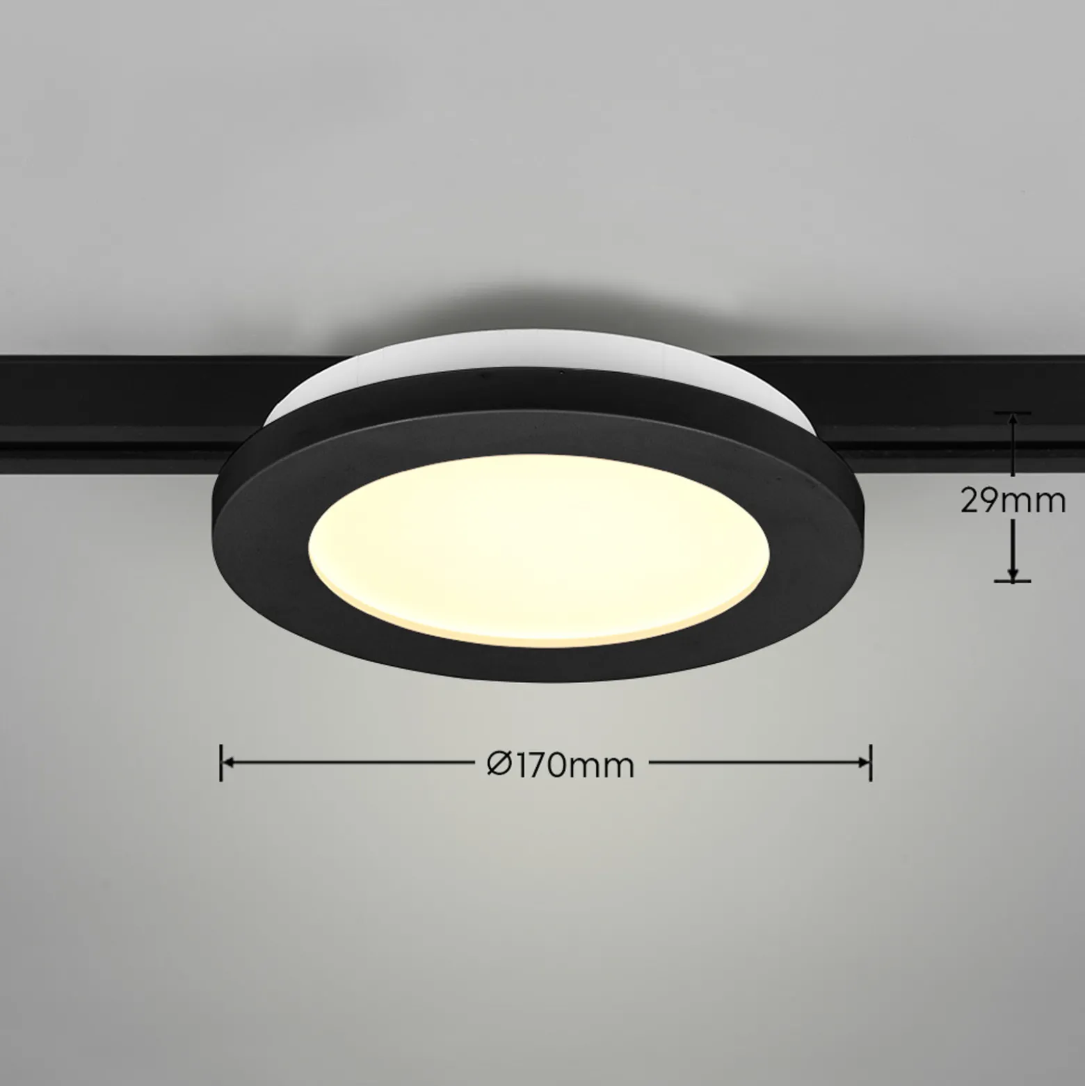 Camillus LED-kiskovalaisin DUOlineen, musta, Ø 17 cm