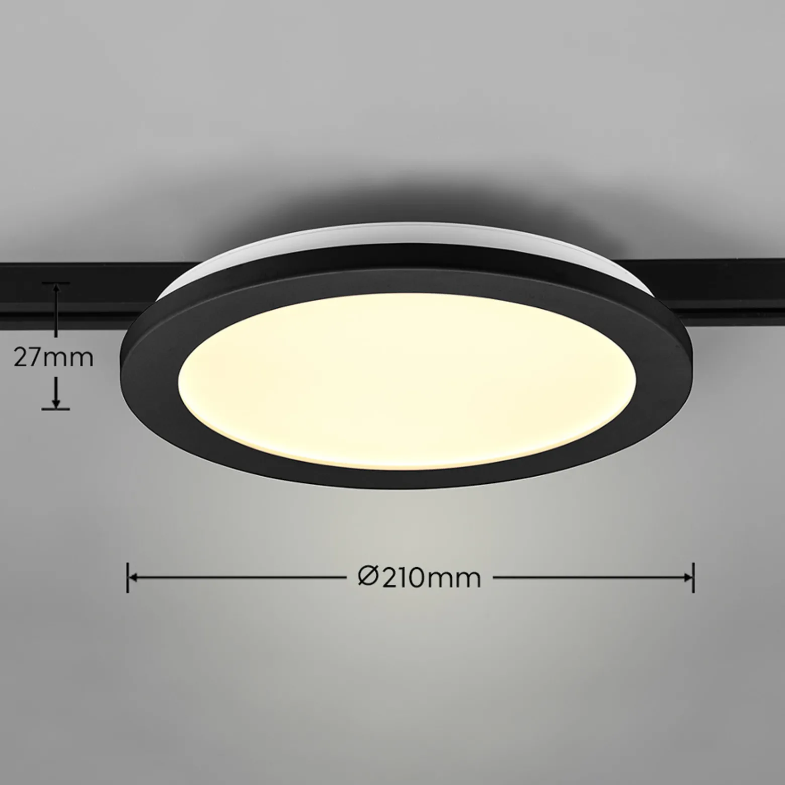 Camillus LED-kiskovalaisin DUOlineen, musta, Ø 26 cm
