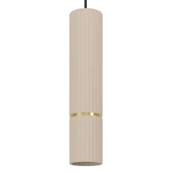 Caminia-riippuvalaisin, hiekanvärinen, pituus 77 cm, teräs, 3-valo.