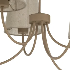 Candi-kattokruunu, beige/hiekka, 6-lamppuinen, Ø 85 cm, E27