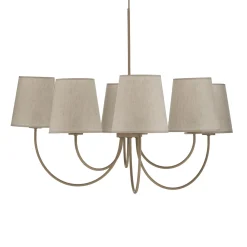 Candi-kattokruunu, beige/hiekka, 6-lamppuinen, Ø 85 cm, E27