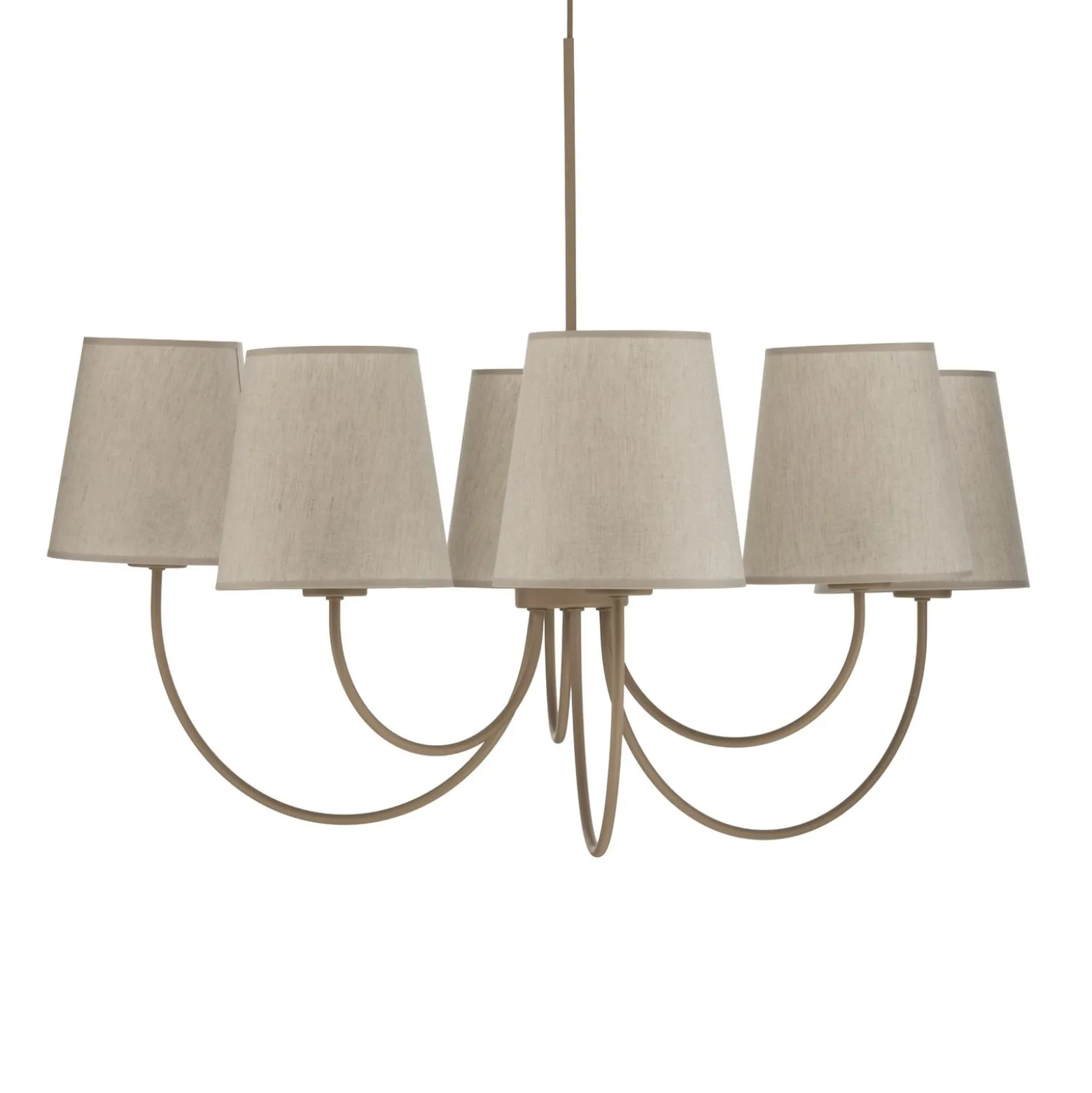 Candi-kattokruunu, beige/hiekka, 6-lamppuinen, Ø 85 cm, E27