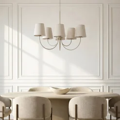Candi-kattokruunu, beige/hiekka, 6-lamppuinen, Ø 85 cm, E27