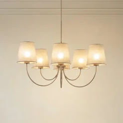 Candi-kattokruunu, beige/hiekka, 6-lamppuinen, Ø 85 cm, E27