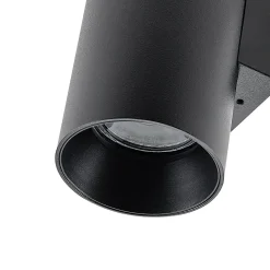 CAN seinävalaisin, musta, 1-lamppuinen, korkeus 13 cm, metalli, GU10