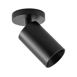 CAN TILT kattospotti, musta, Ø 8 cm, 1-lamppuinen, metalli GU10