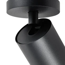 CAN TILT kattospotti, musta, Ø 8 cm, 1-lamppuinen, metalli GU10