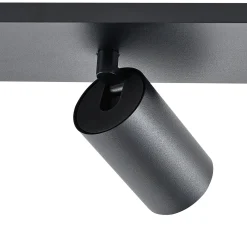 CAN TILT kattospotti, musta, 48 x 9 cm, 3-lamppuinen, metalli GU10