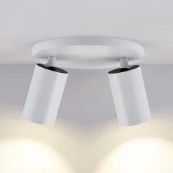 CAN TILT kattospotti, valkoinen, Ø 20 cm, 2-lamppuinen, metalli, GU10