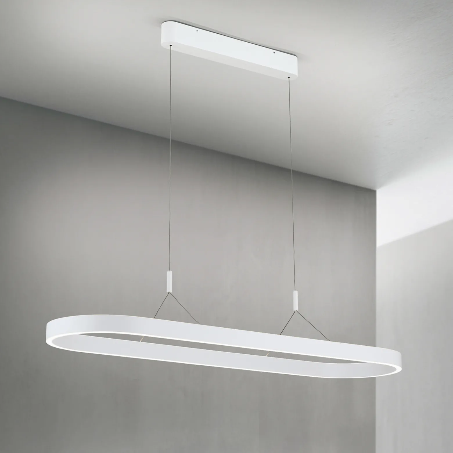 Carrara LED-riippuvalaisin, valkoinen, korkeussäädettävä, CCT