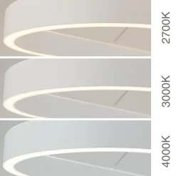 Carrara LED-riippuvalaisin, valkoinen, korkeussäädettävä, CCT